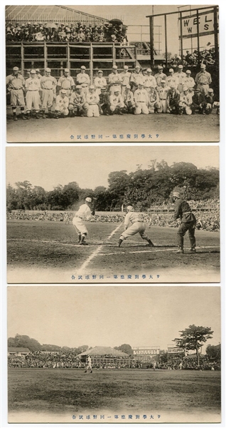 1909 University of Wisconsin Tour of Japan Postcard Lot of 3 Different