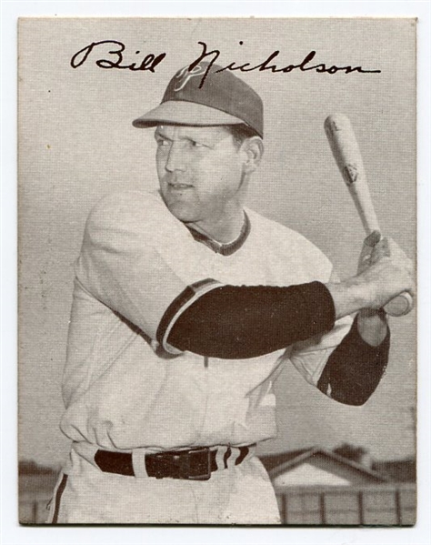 1949 Sealtest Phillies Sticker Bill Nicholson EXMT+