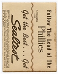 1949 Sealtest Phillies Sticker Bill Nicholson EXMT+