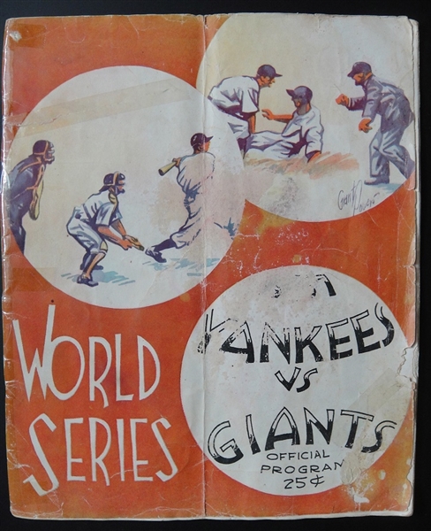 1937 World Series Program Yankees Vs. Giants