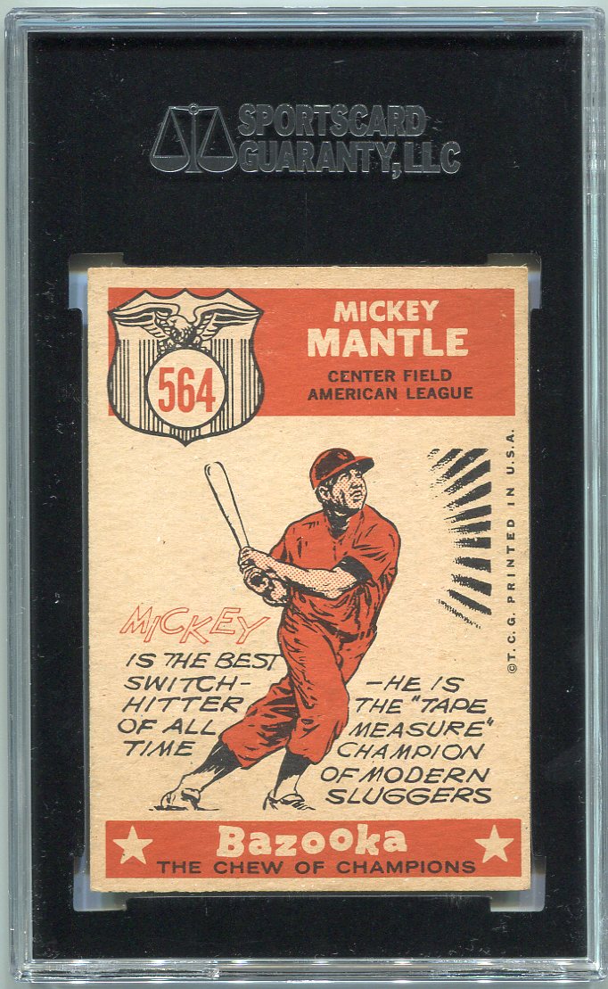 Lot Detail - 1959 Topps #564 Mickey Mantle All-Star SGC 70