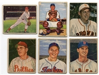 1950 Bowman Baseball Lot of 6 Different