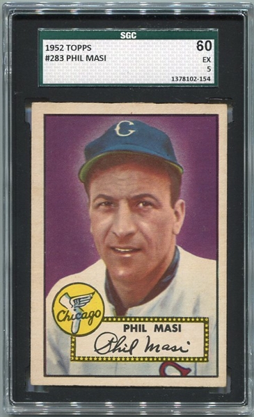 1952 Topps Baseball #283 Phil Masi SGC 60