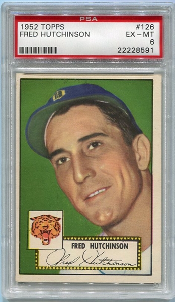 1952 Topps Baseball #126 Fred Hutchinson PSA 6