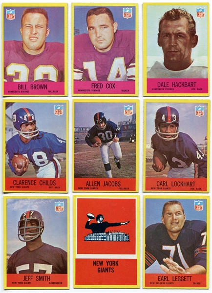 1967 Philadelphia Football Cards Lot of 27 Different EX+/-