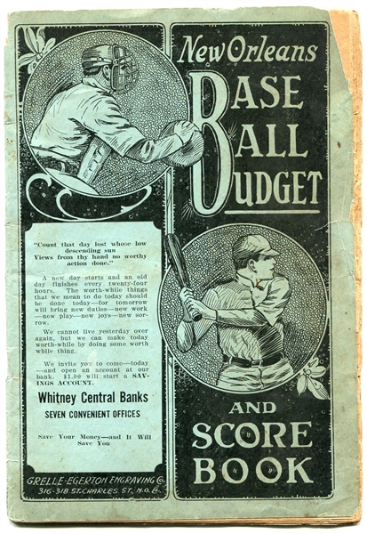 1923 New Orleans Base Ball Budget and Score Book