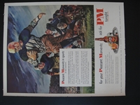 1951 Red Grange Magazine Page and Baltimore Colts George Menkel Lithograph