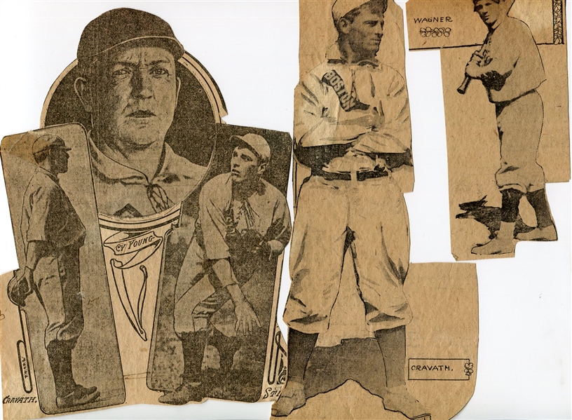 Early Boston Red Sox Newspaper Cut-outs