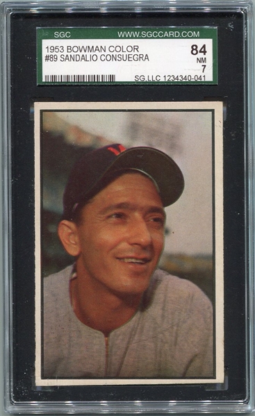 1953 Bowman Color #89 Sandalio Consuegra SGC 84