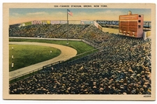 Circa 1940s Linen Postcard 139-Yankee Stadium, Bronx, New York