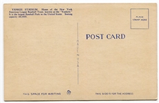 Circa 1940's Linen Postcard 139-Yankee Stadium, Bronx, New York