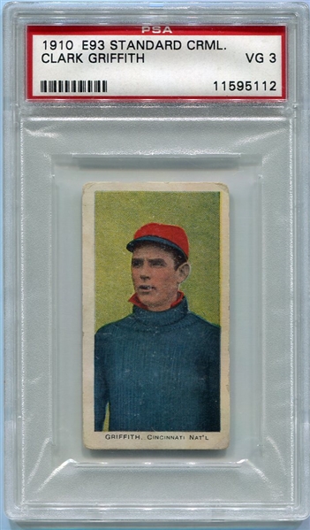 E93 Clark Griffith Cincinnati PSA 3