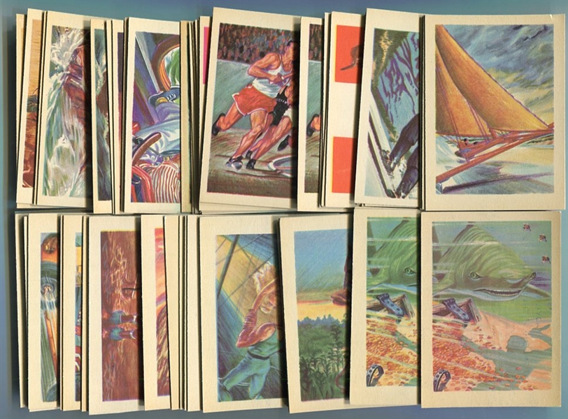 1956 Adventure Gum Lot of 59 Assorted Nrmt/Mt Cards