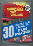 1982 Topps 30 Pack Bubble Gum & Novelty Pack With 5 Football Packs