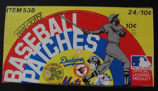 1975 Fleer Major League Baseball Patches 10 Cent Box with 15 Unopened Packs