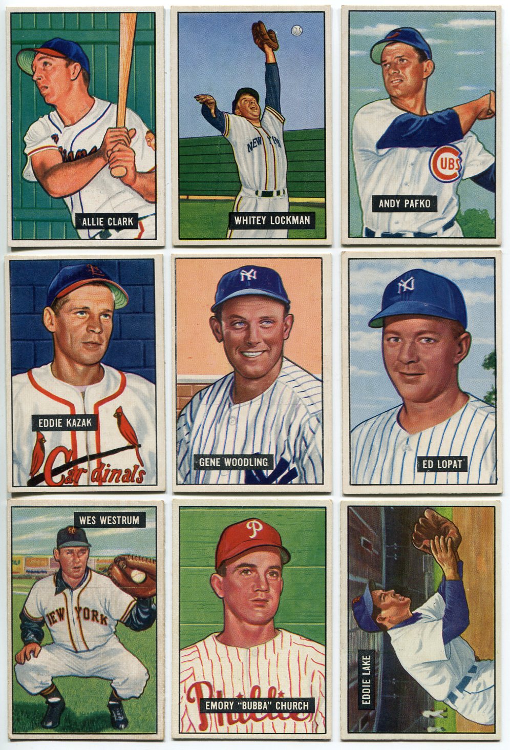 Lot Detail 1951 Bowman Baseball Lot of 13 Different Higher Grade Cards