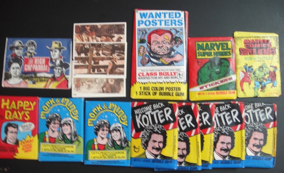 Lot Detail - 1970's/80's Unopened Non-Sports Wax Pack & Opened Packs ...