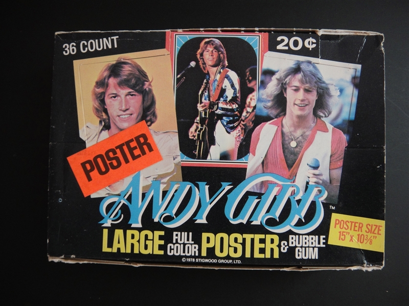1978 Donruss Andy Gibb Poster Full Box of 36 Packs