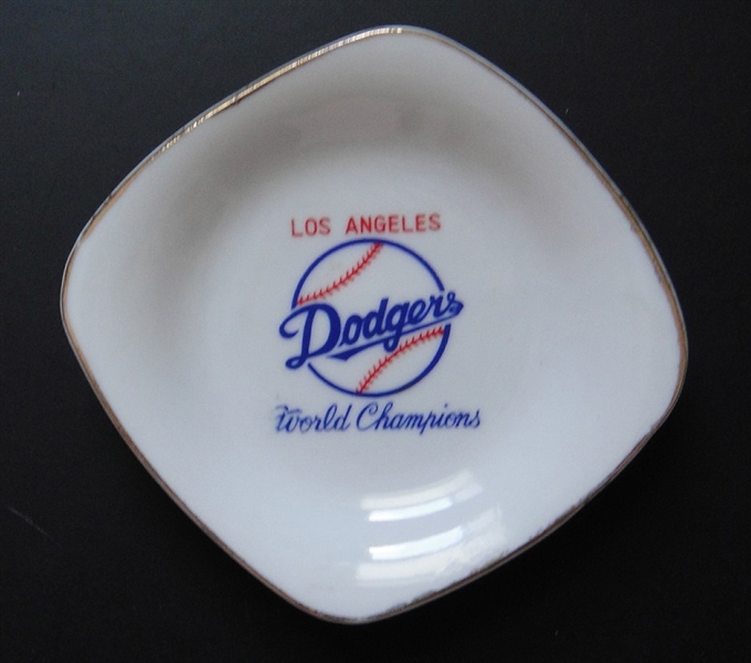 1960s Los Angeles Dodgers World Champions Dish/Ashtray