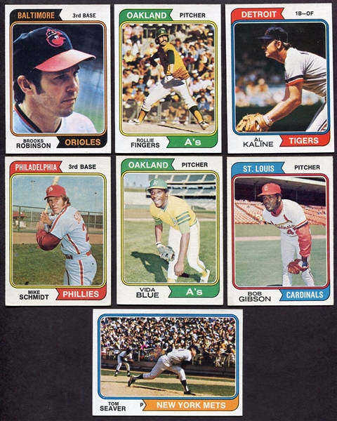 1974 Topps Lot of 7 Different HOFers & Stars
