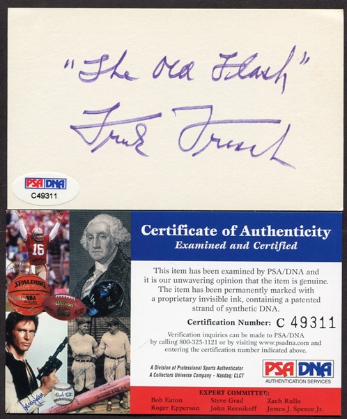 Frank Frisch Autographed 3x5 PSA/DNA Certified