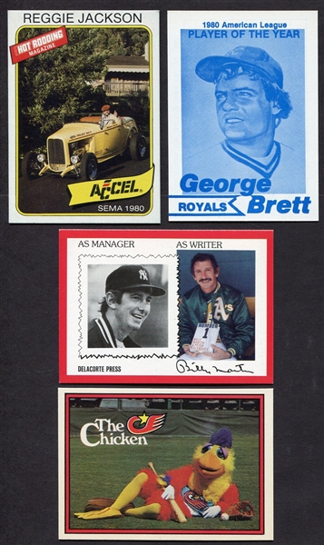 1980s Lot of 4 Oddball Cards Reggie, Brett and more