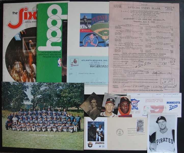 Large Lot of Assorted Sports and Non-sports Ephemera