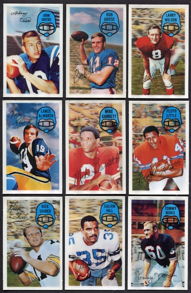 1970 Kelloggs 3-D Football Lot of 10 Different Many HOFers