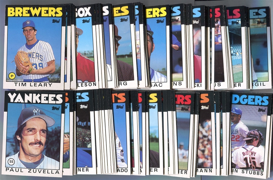 1986 Topps Traded Partial Set in Box NRMT/MT