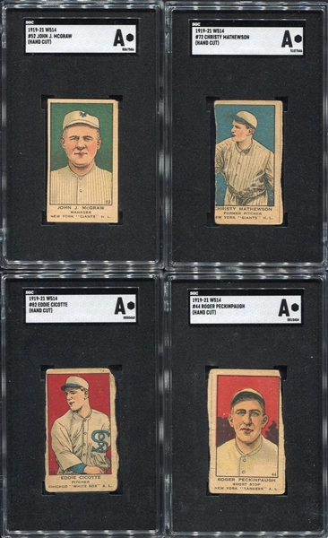 W514 Lot of 8 Different All SGC Graded w/Cicotte Mathewson & McGraw