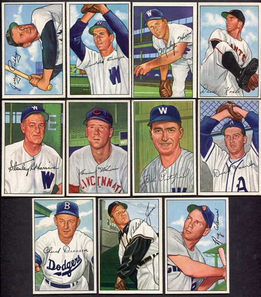 1952 Bowman Lot of 11 Different Ex-Exmt