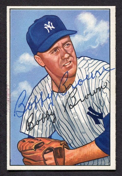 1952 Bowman #105 Bobby Brown Autographed