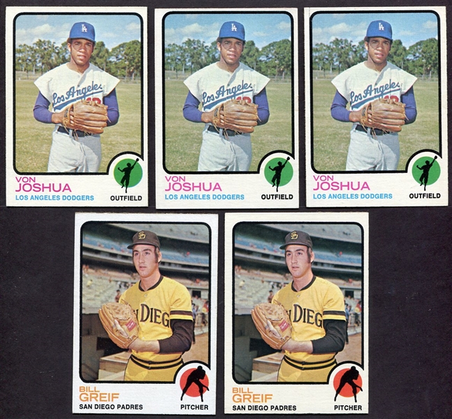 1973 Topps Lot of 5 High-number Cards