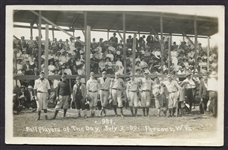 1909 Parsons West Virginia Baseball RPPC
