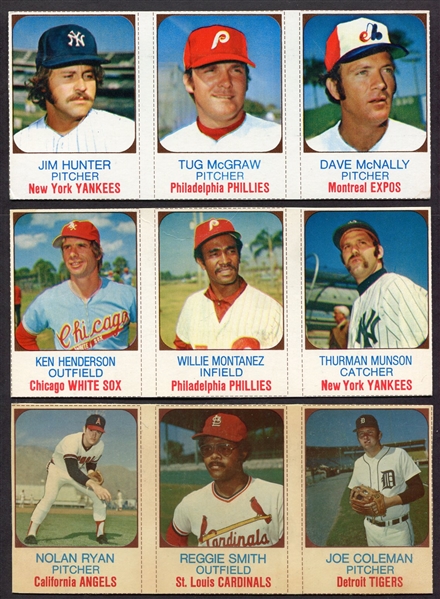1975 Hostess Complete Panels Lot of 10 Different w/Several HOFers