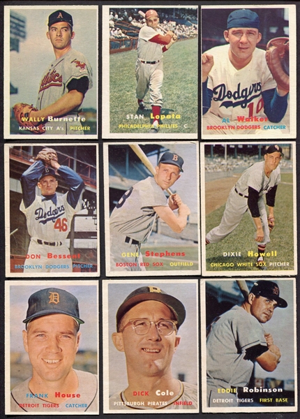 1957 Topps Lot of 10 Different