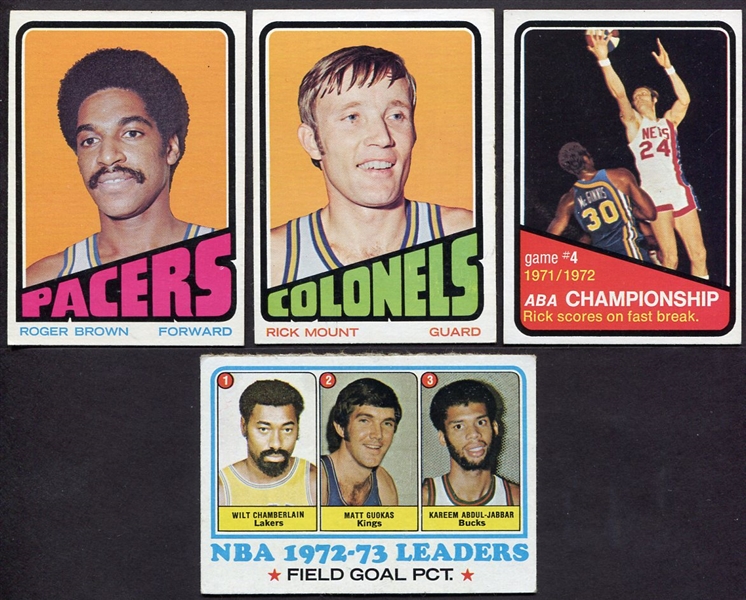 1972 & 1973 Topps Basketball Lot of 4 Cards