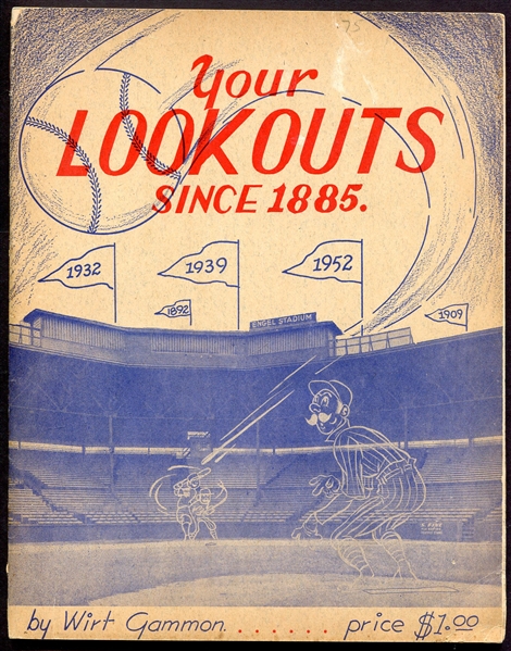 1953 "Your Lookouts" Chatanooga Baseball History by Wirt Gammon