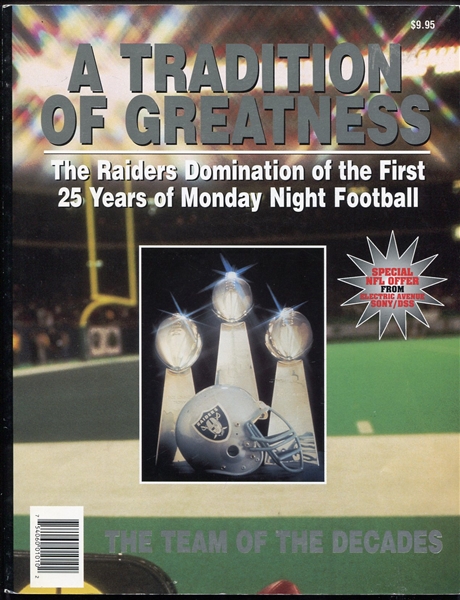 1995 Oakland Raiders Monday Night Football Magazine
