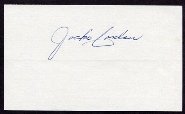 Jocko Conlan Signed Index Card
