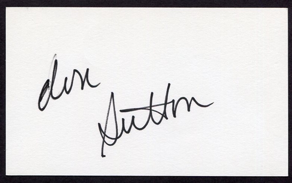 Don Sutton Signed Index Card