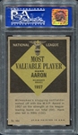 1961 Topps #484 Hank Aaron MVP PSA 8 Nrmt-Mt