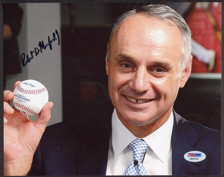 Rob Manfred Two Signed 8 x 10s PSA/DNA