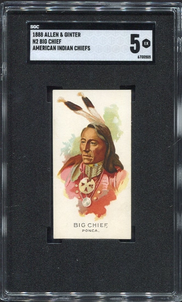 N2 1888 Allen & Ginters American Indian Chiefs Big Chief SGC 5
