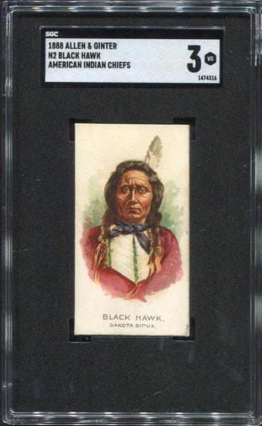 N2 1888 Allen & Ginters American Indian Chiefs Black Hawk SGC 3