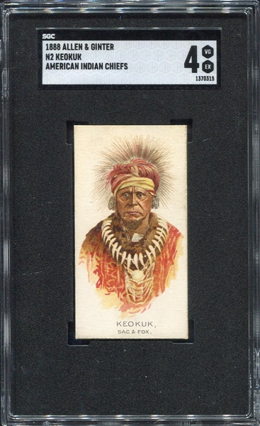 N2 1888 Allen & Ginters American Indian Chiefs Keokuk SGC 4