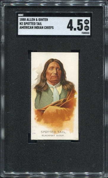N2 1888 Allen & Ginters American Indian Chiefs Spotted Tail SGC 4.5