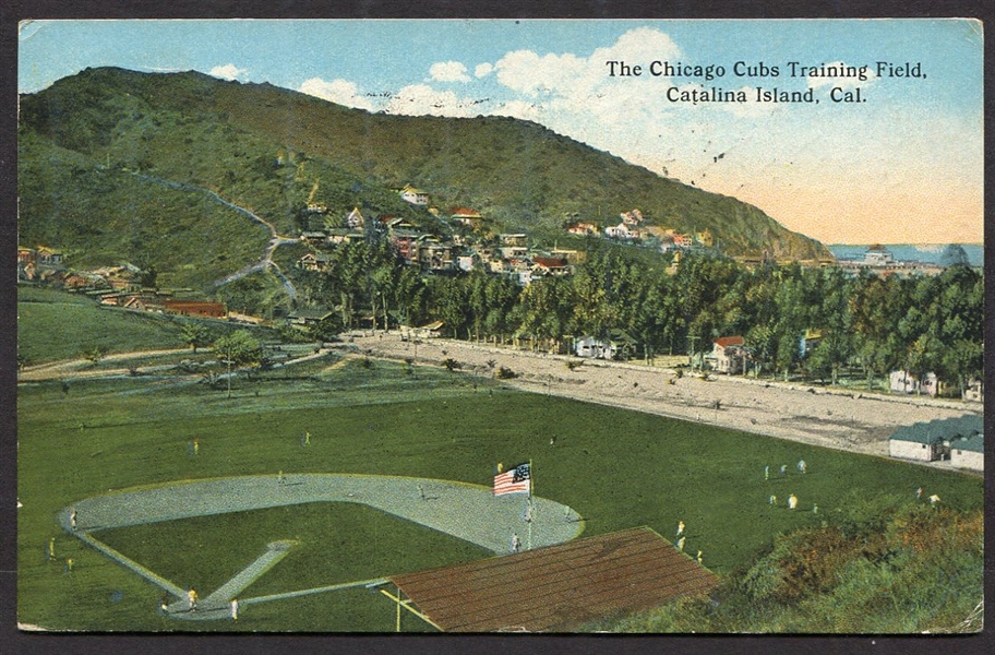 1925 Chicago Cubs Catalina Island Linen Postcard