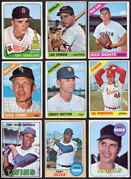 1965-1981 Topps Lot of 64 Cards w/Many HOFers