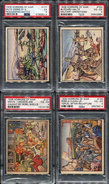 1938 Horrors of War Lot of 13 Different PSA Graded